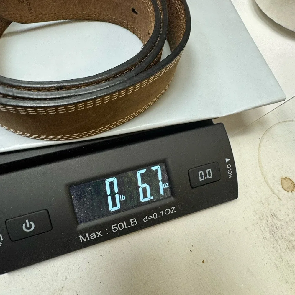 CARHARTT Belt Brown Full Grain Leather 2754-20‎ Men's Roller Belt Sz 44